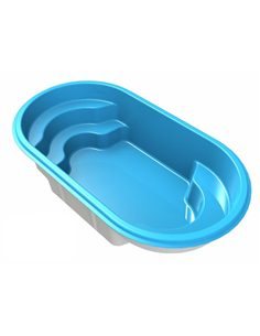 Mini piscina de fibra de vidrio DB360 linea doble banco MOLDEAR