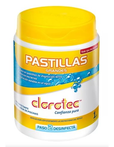 PASTILLAS DE CLORO CLOROTEC de 200 grs X 1 KG.