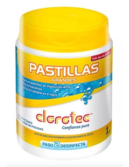 PASTILLAS DE CLORO CLOROTEC de 200 grs X 1 KG.