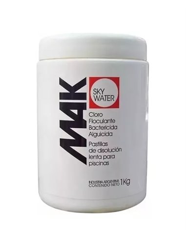 MAK SKY WATER pastilla triple accion en pote de 1 kg