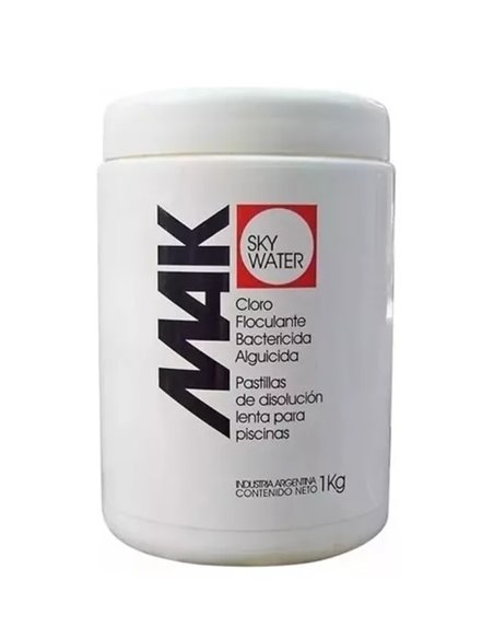 MAK SKY WATER pastilla triple accion en pote de 1 kg