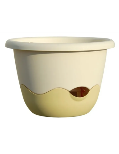 Maceta autoriego Mareta 25 cm color Beige/Marfil REHAU