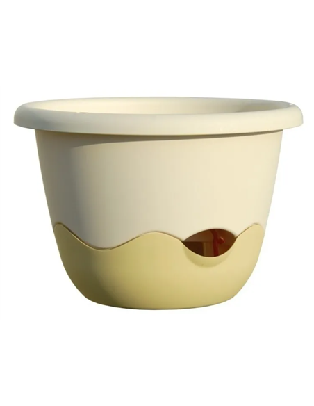 Maceta autoriego Mareta 25 cm color Beige/Marfil REHAU