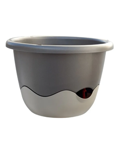 Maceta autoriego Mareta 25 color Gris/Antracita REHAU