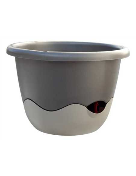 Maceta autoriego Mareta 25 color Gris/Antracita REHAU