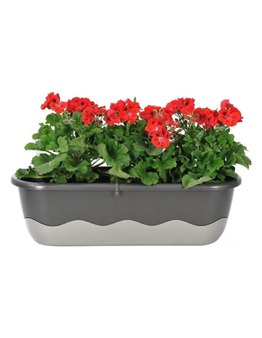 Maceta autoriego Mareta 60 color Gris/Antracita REHAU