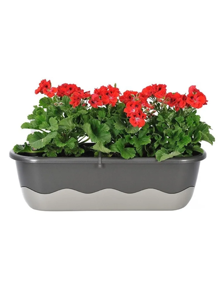 Maceta autoriego Mareta 60 color Gris/Antracita REHAU