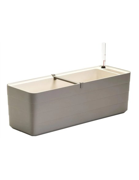 Maceta autoriego Berberis 60 color Gris/Marfil REHAU