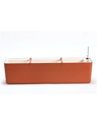 Maceta autoriego Berberis 80 cm terracota/marfil REHAU