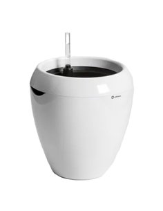 Maceta autoriego Calimera 17 cm color Blanco REHAU