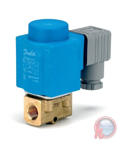 Cuerpo de válvula solenoide 1/2" Danfoss EV210B (NC) de latón