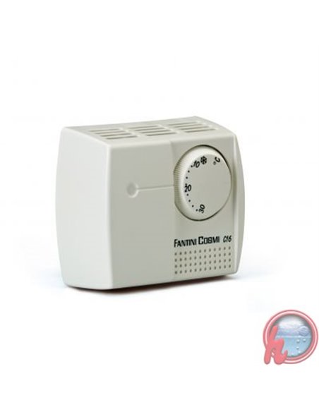 Termostato mecánico p/ ambiente c/ interruptor On-off y luz Fantini Cosmi C16IL