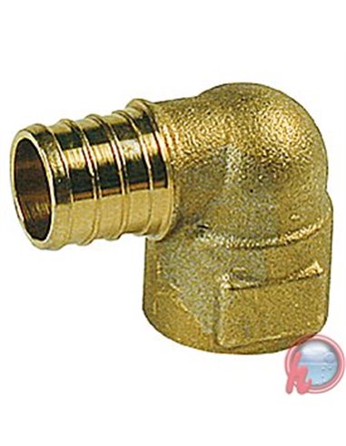 Racor a 90º rosca hembra3/4"x1/2" Giacomini