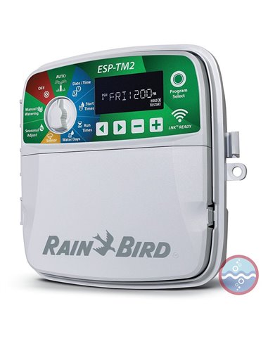 Programador de riego ESP-TM2 de 12 estaciones outdoor apto Wifi RAIN BIRD