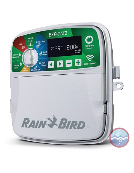 Programador de riego ESP-TM2 de 12 estaciones outdoor apto Wifi RAIN BIRD