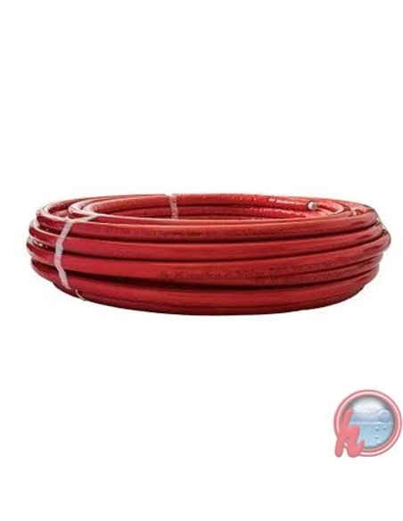 Tubo multicapa PEX / AL / PEX B 16 x 2.0 Aislamiento ROJO 6 mm APE